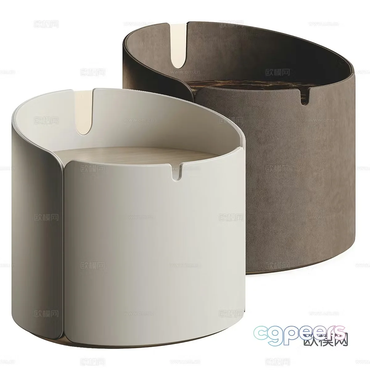 New Chinese style light luxury bedside table 3D model