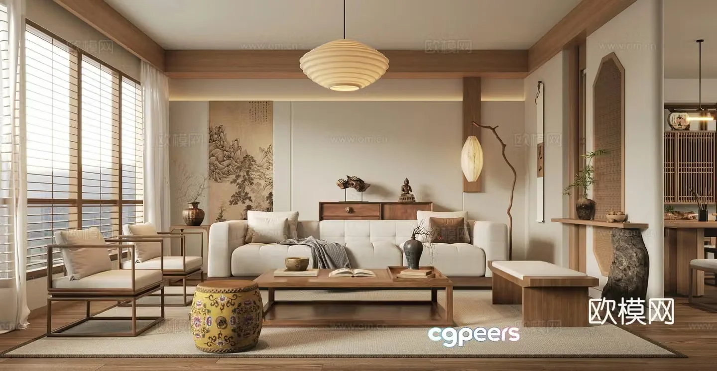 Song style living room 3d model