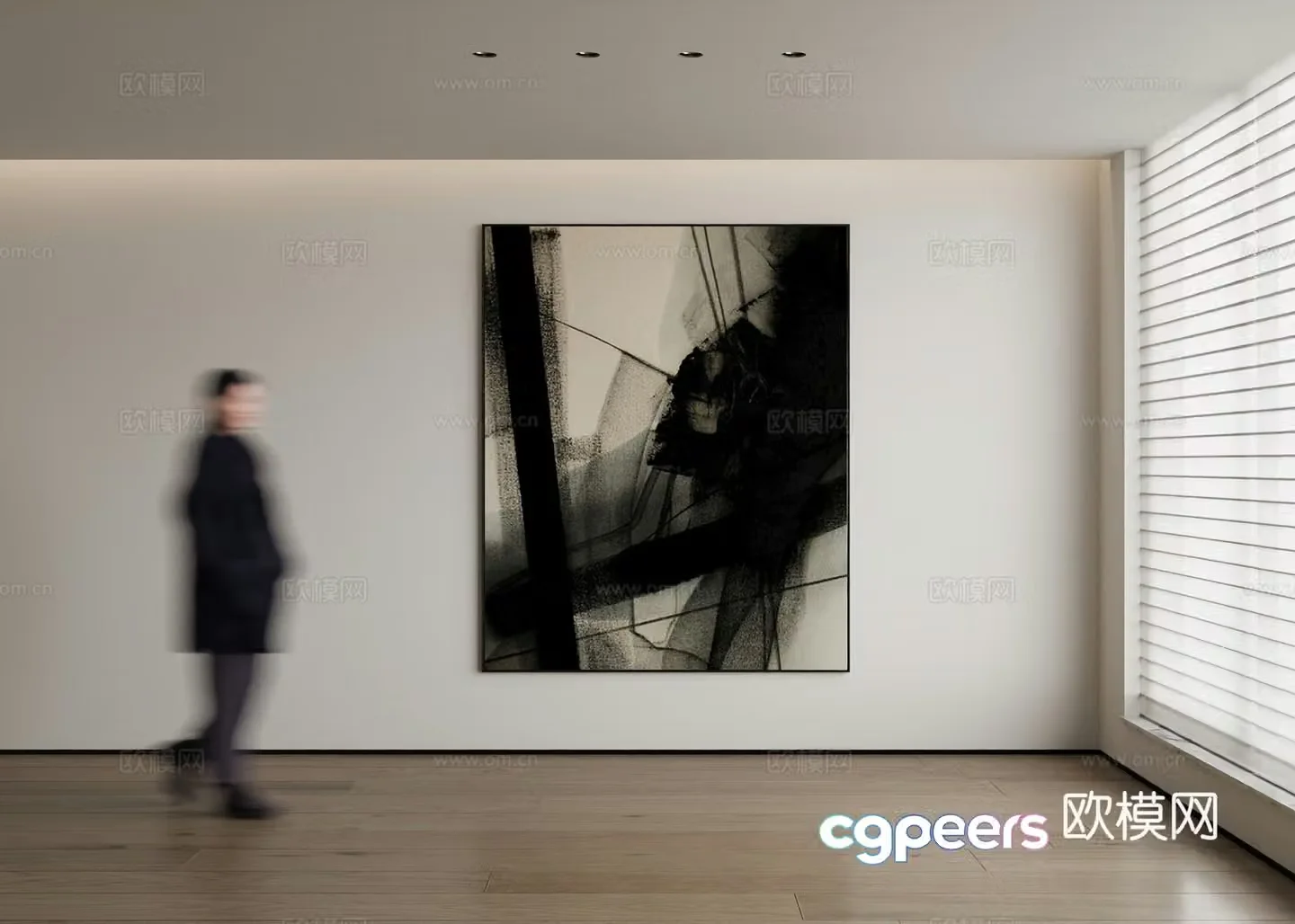 Modern decorative painting 3d model