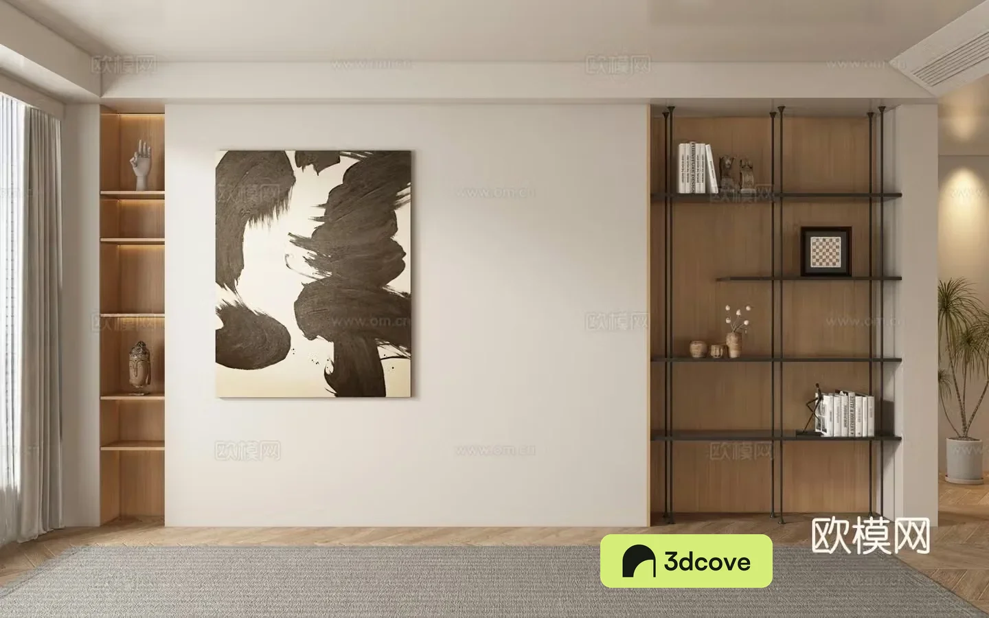 Wabi-sabi background wall sofa background