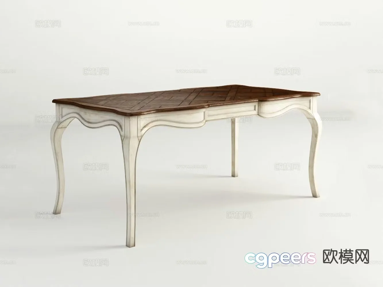 American dining table 3d model