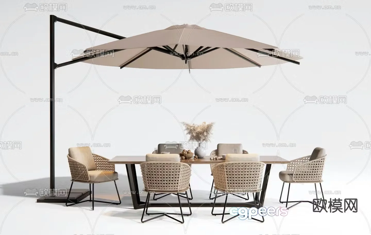 Outdoor dining table and chairs Outdoor table and chairs 3d model