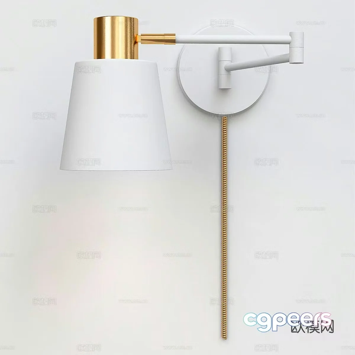Swing arm wall light 3d model