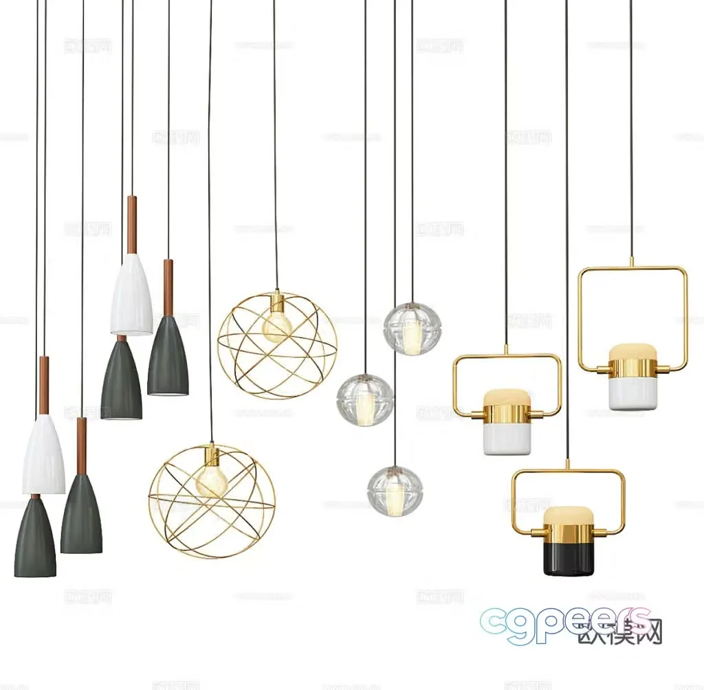 Bedside small chandelier 3d model