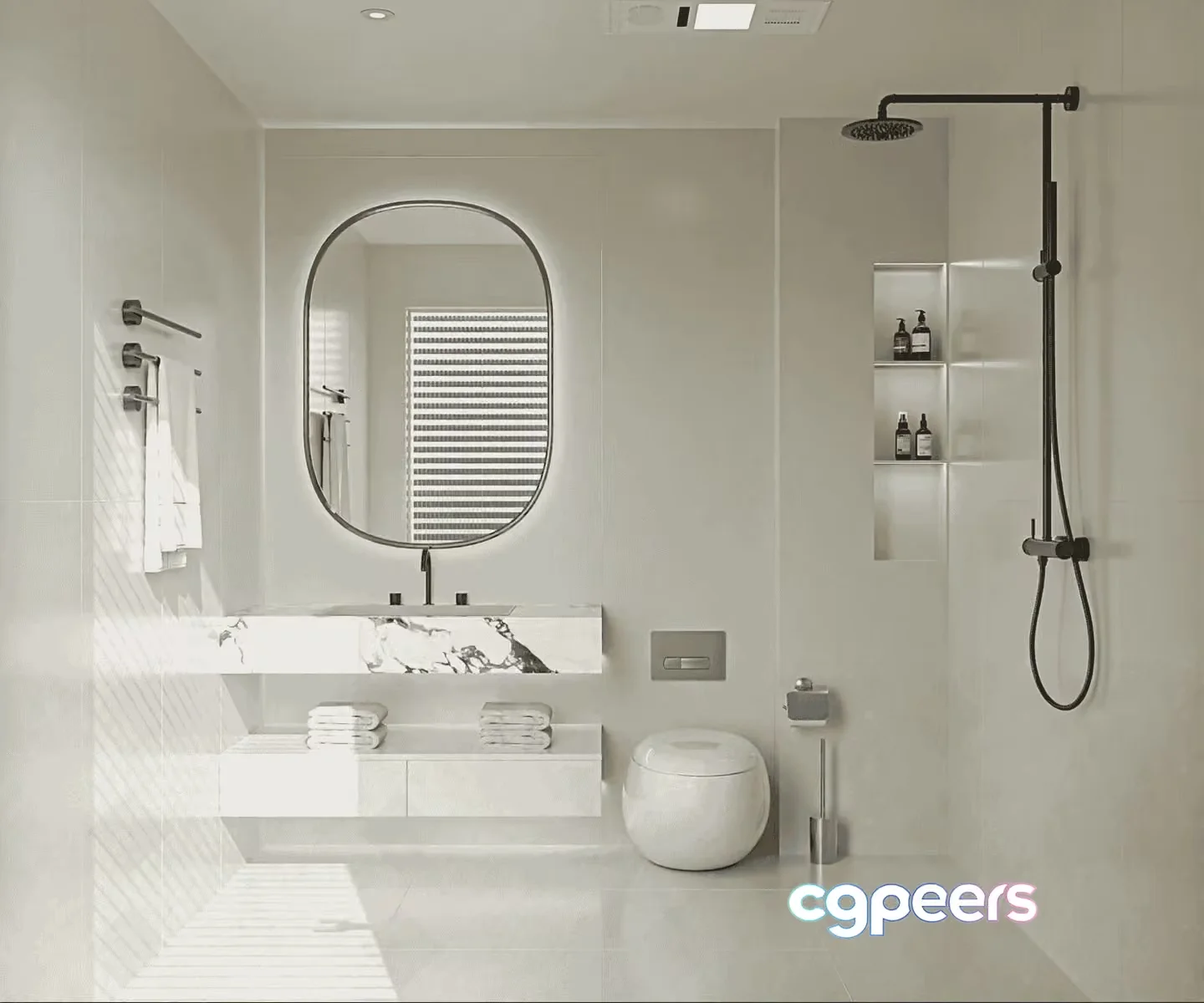 Modern Bathroom Interior 3D Model – 18165 – VRAY Render