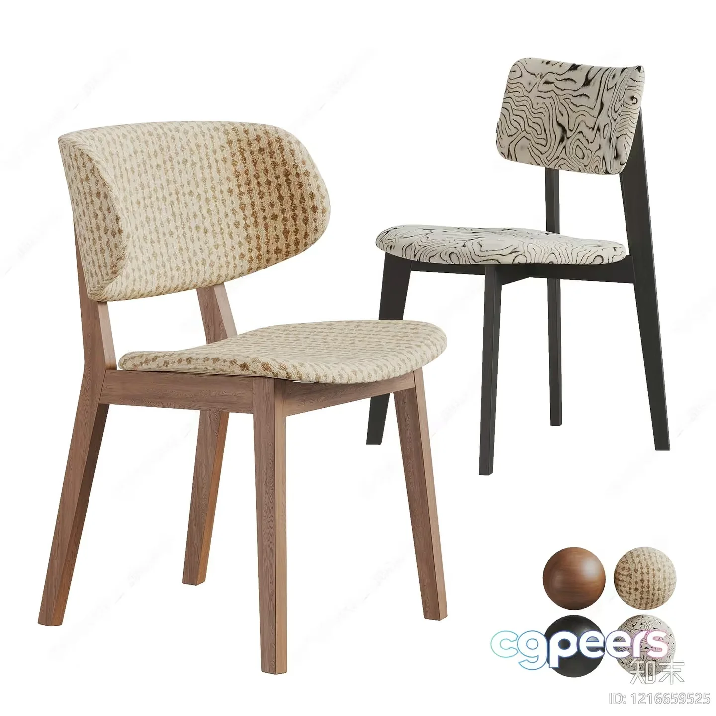 Wooden Dining Chairs 3D Model – 15529 – VRAY Render