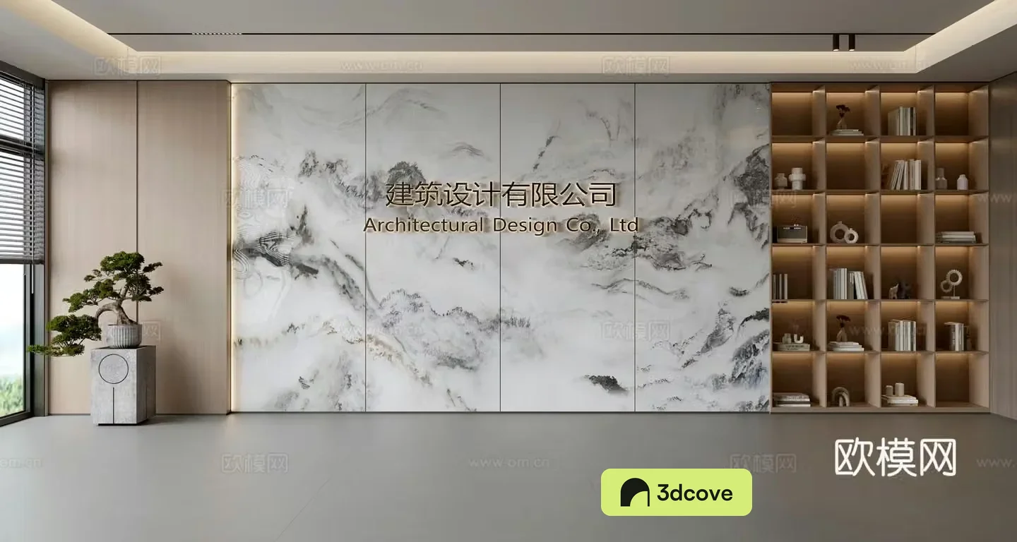 Modern front desk background wall Simple background wall Front desk reception area background wall Company front desk background wall
