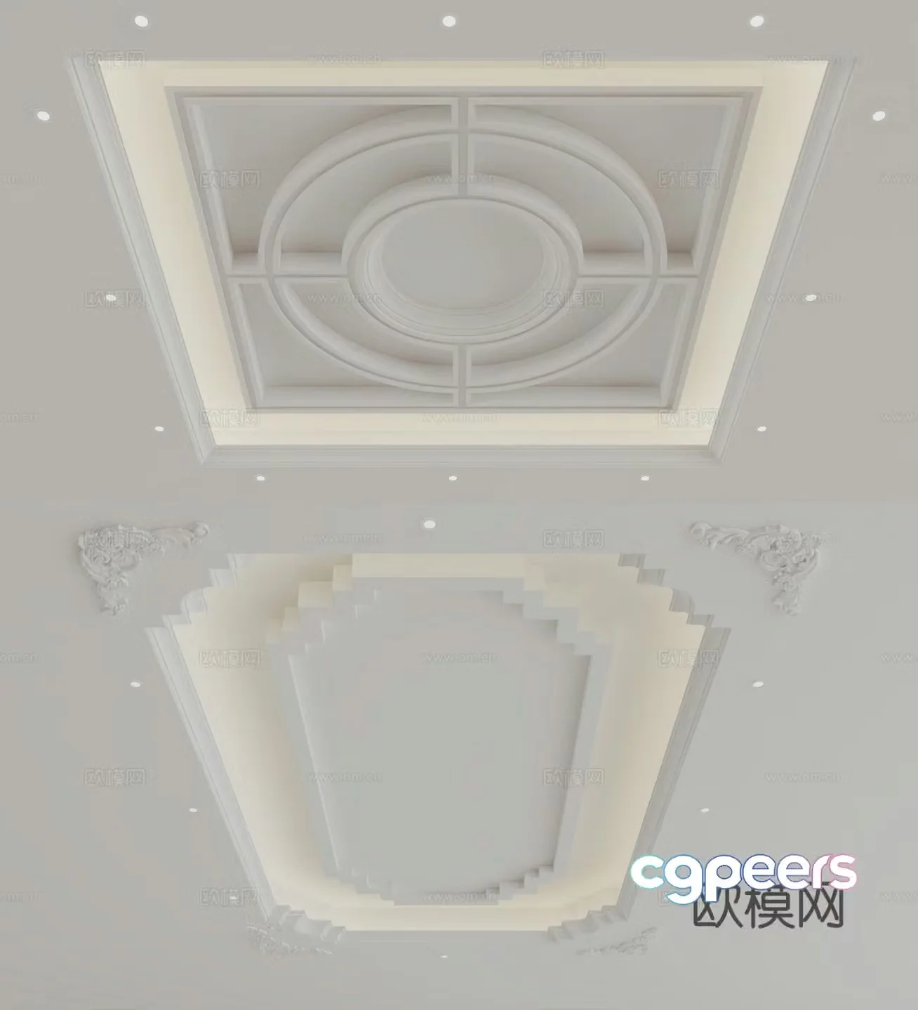 European style ceiling 3D model