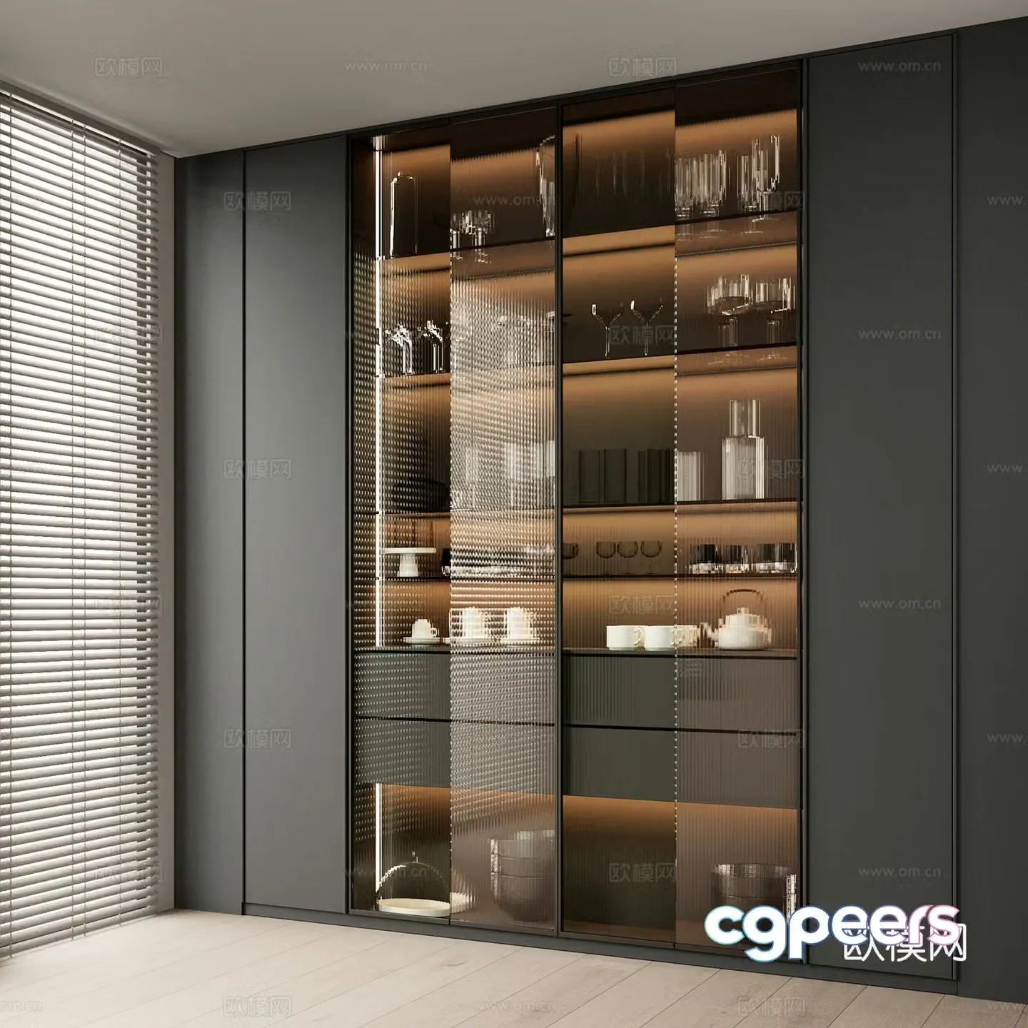 Modern wine cabinet finished wine cabinet decorative cabinet sideboard glass cabinet wine utensil wine glass red wine 3D model