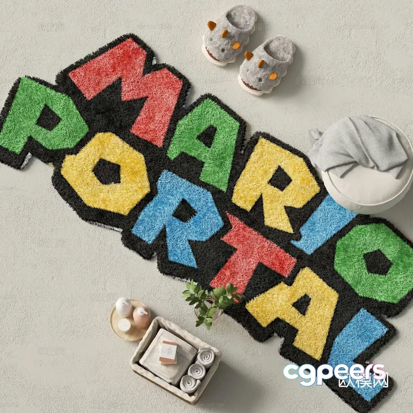 Special shaped carpet children’s carpet 3d model