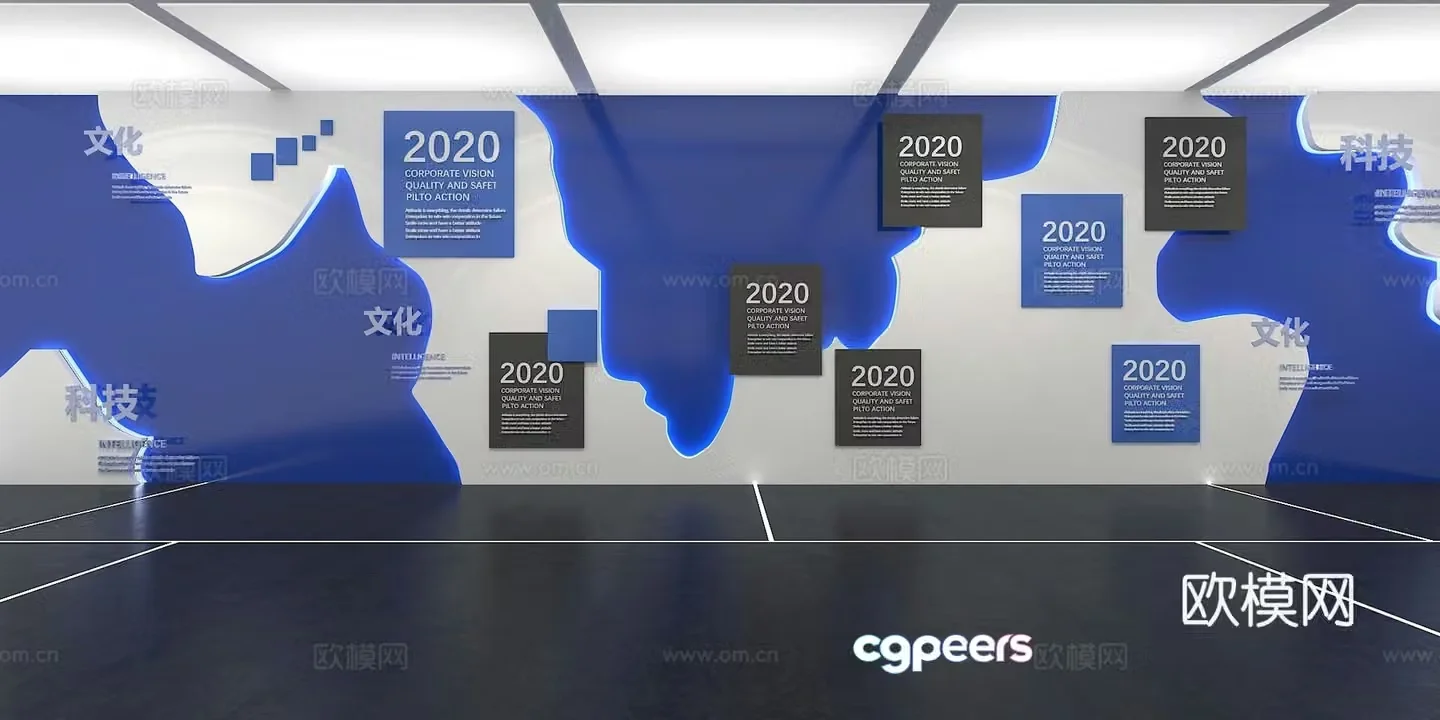 Cultural wall Corporate culture wall Display wall Classroom Exhibition hall Campus cultural wall 3D model