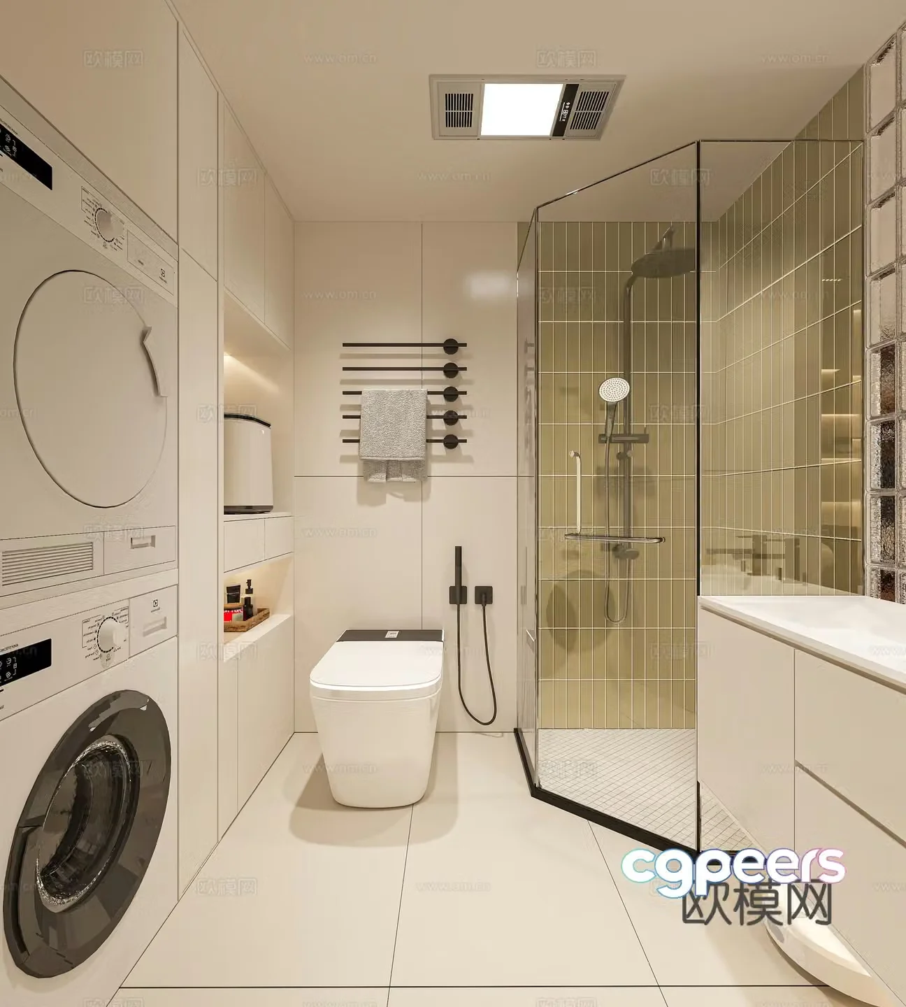 Modern bathroom bathroom 3d model