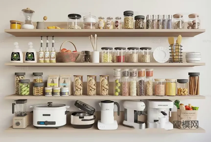 Modern Kitchen Appliances 3D Model – 8071 – VRAY Render