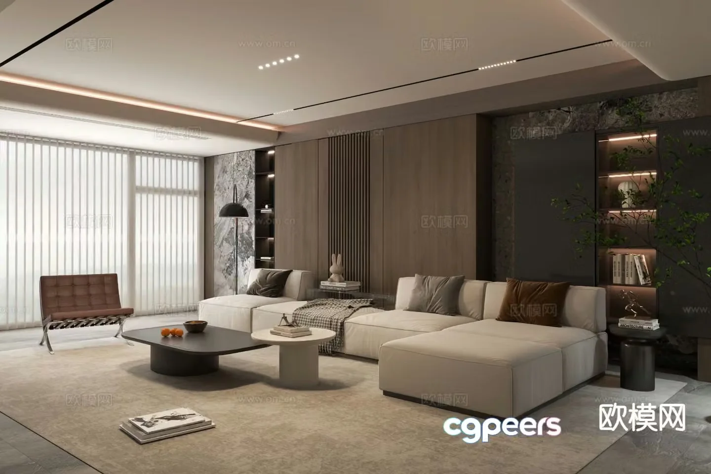 Italian living room 3d model