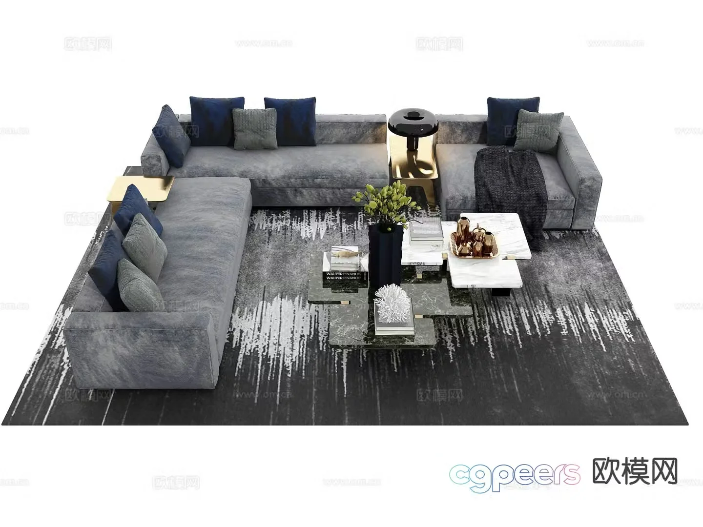 Modern modular sofa corner sofa modular sofa 3d model