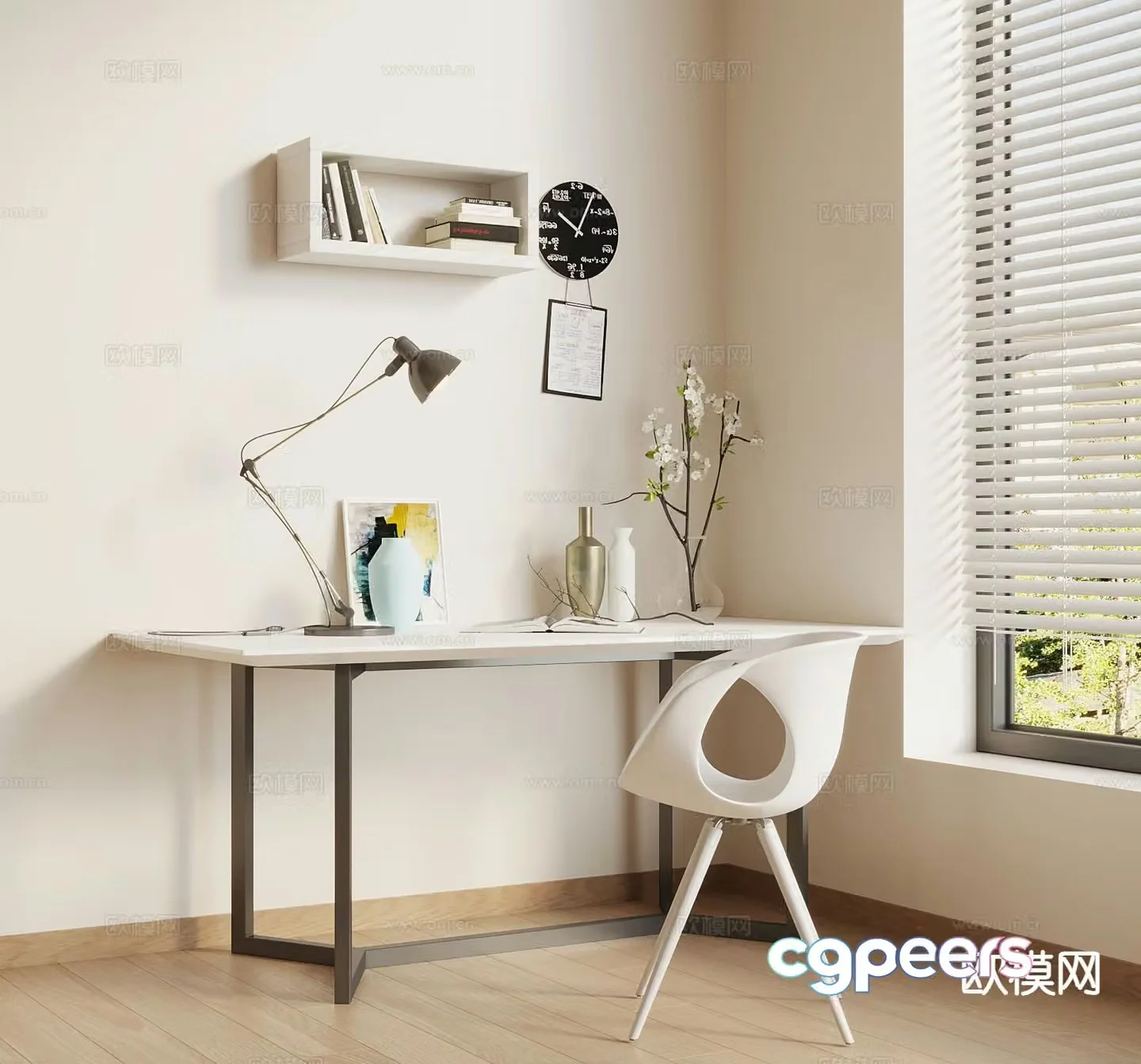 Modern desk chair 3d model