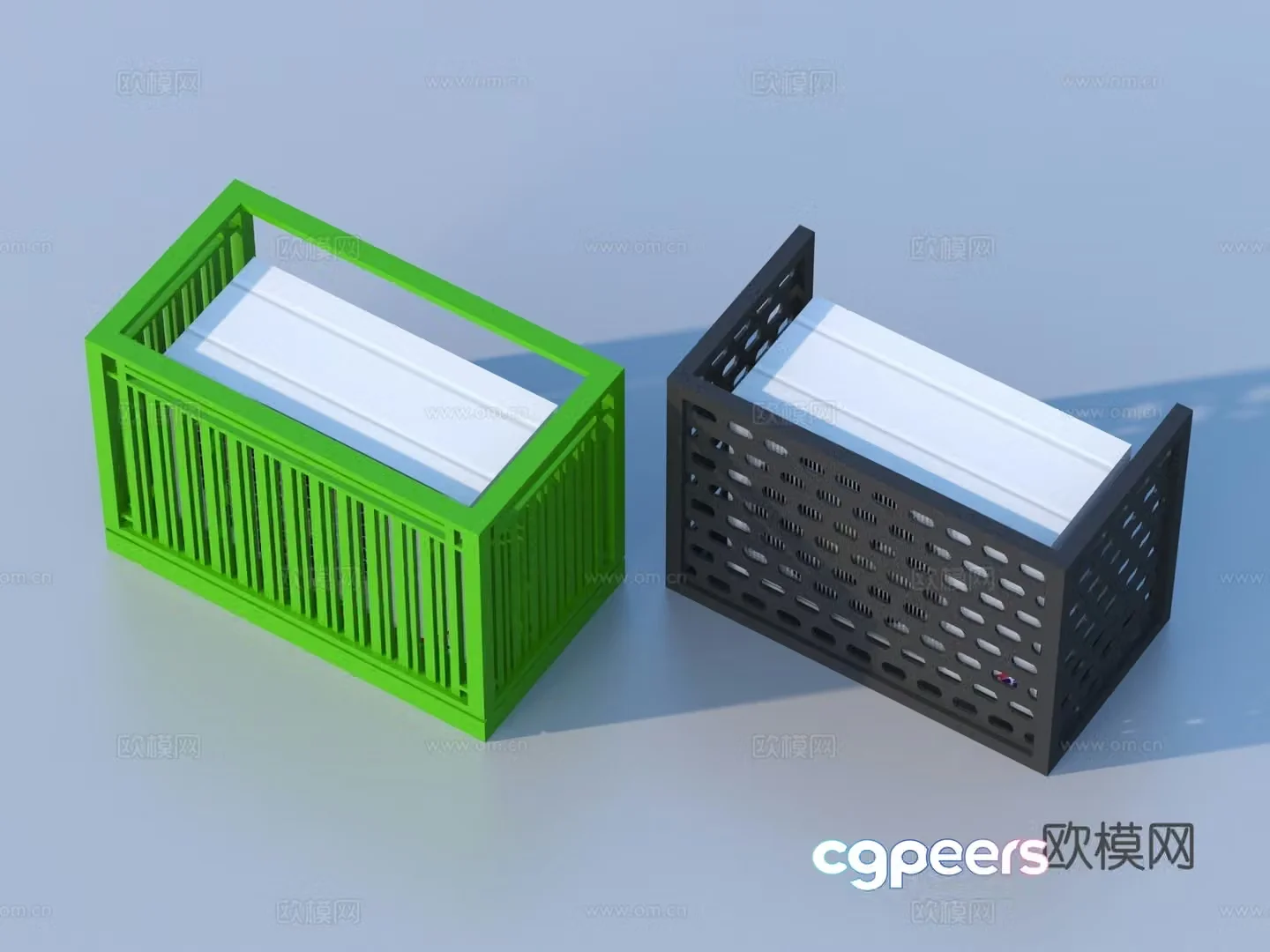 Air conditioning rack Air conditioning exterior unit Grille decoration 3D model