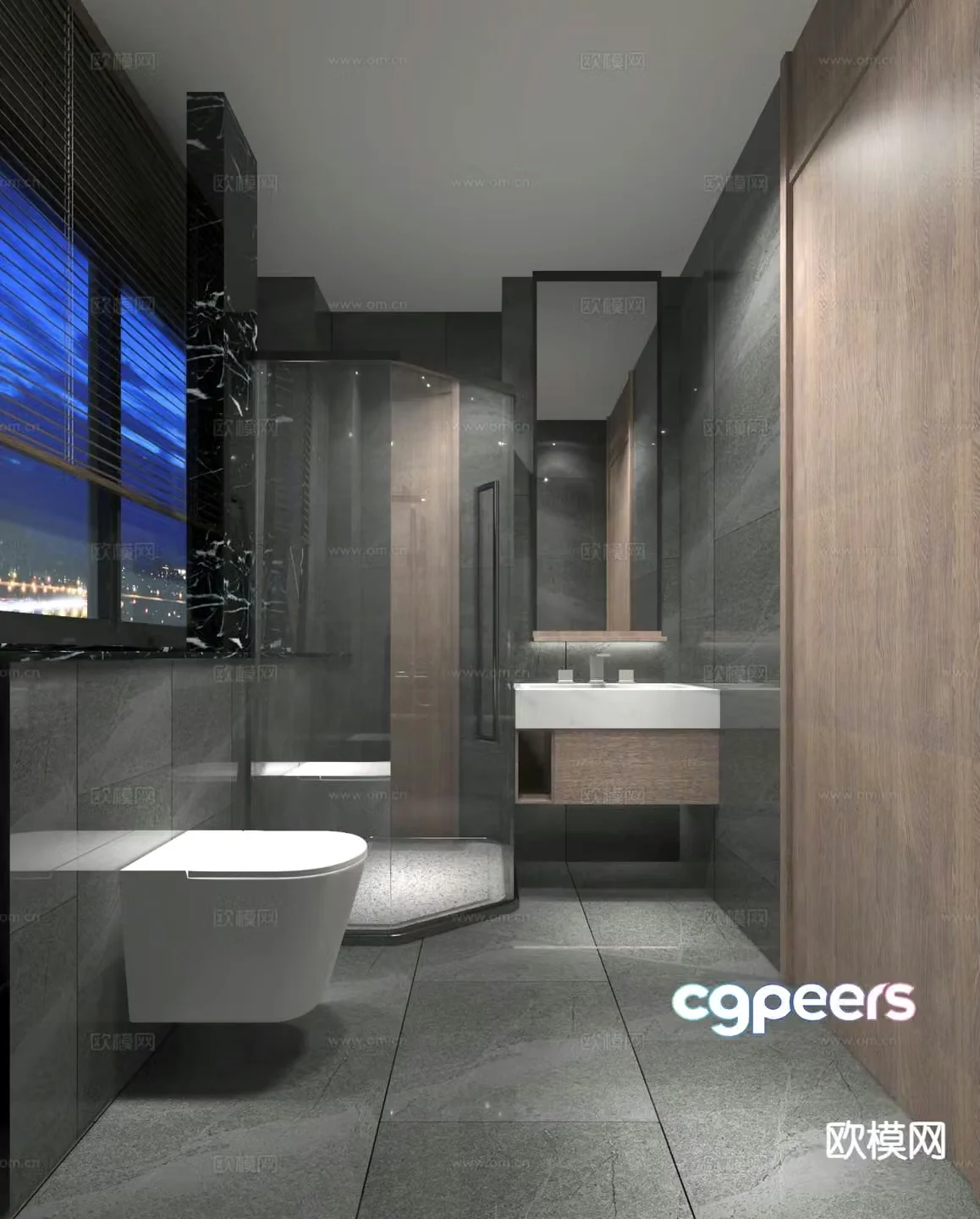 Modern bathroom bathroom 3d model