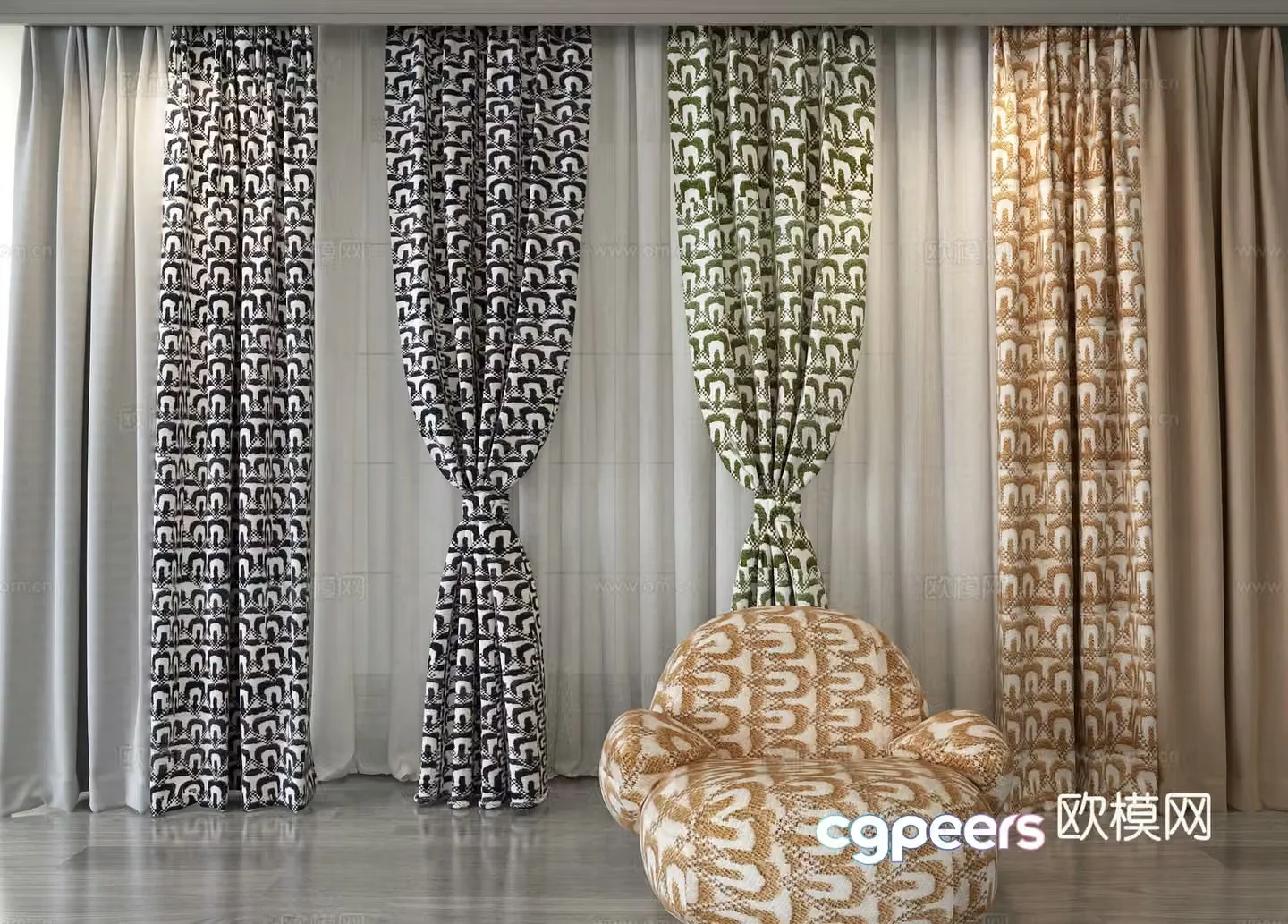Curtain 3d model