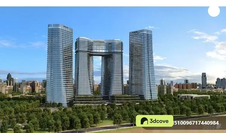 The Main Subject Is A Large Building With A Modern Design Characterized By Its