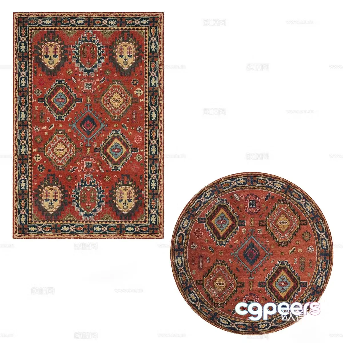Square carpet 3d model