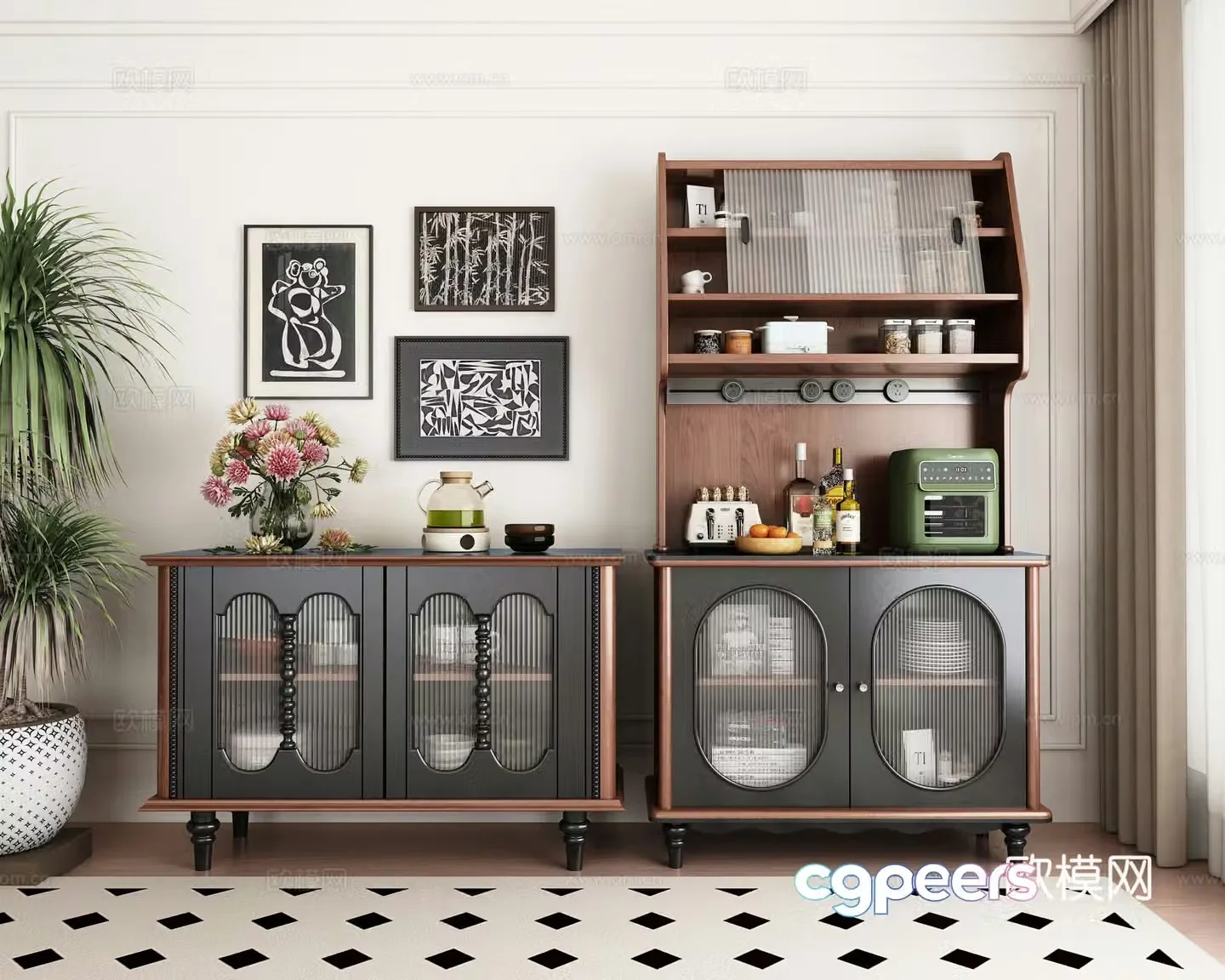 Middle-aged sideboard 3D model