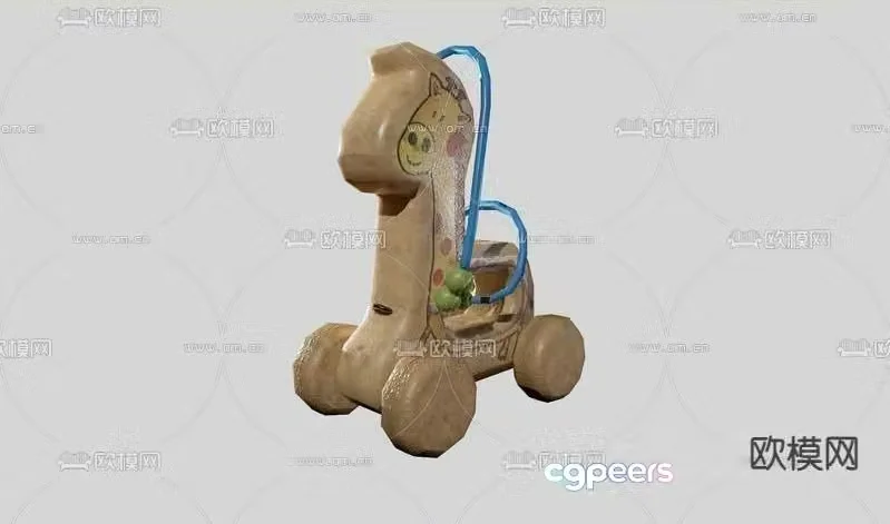 Trojan toy giraffe 3d model