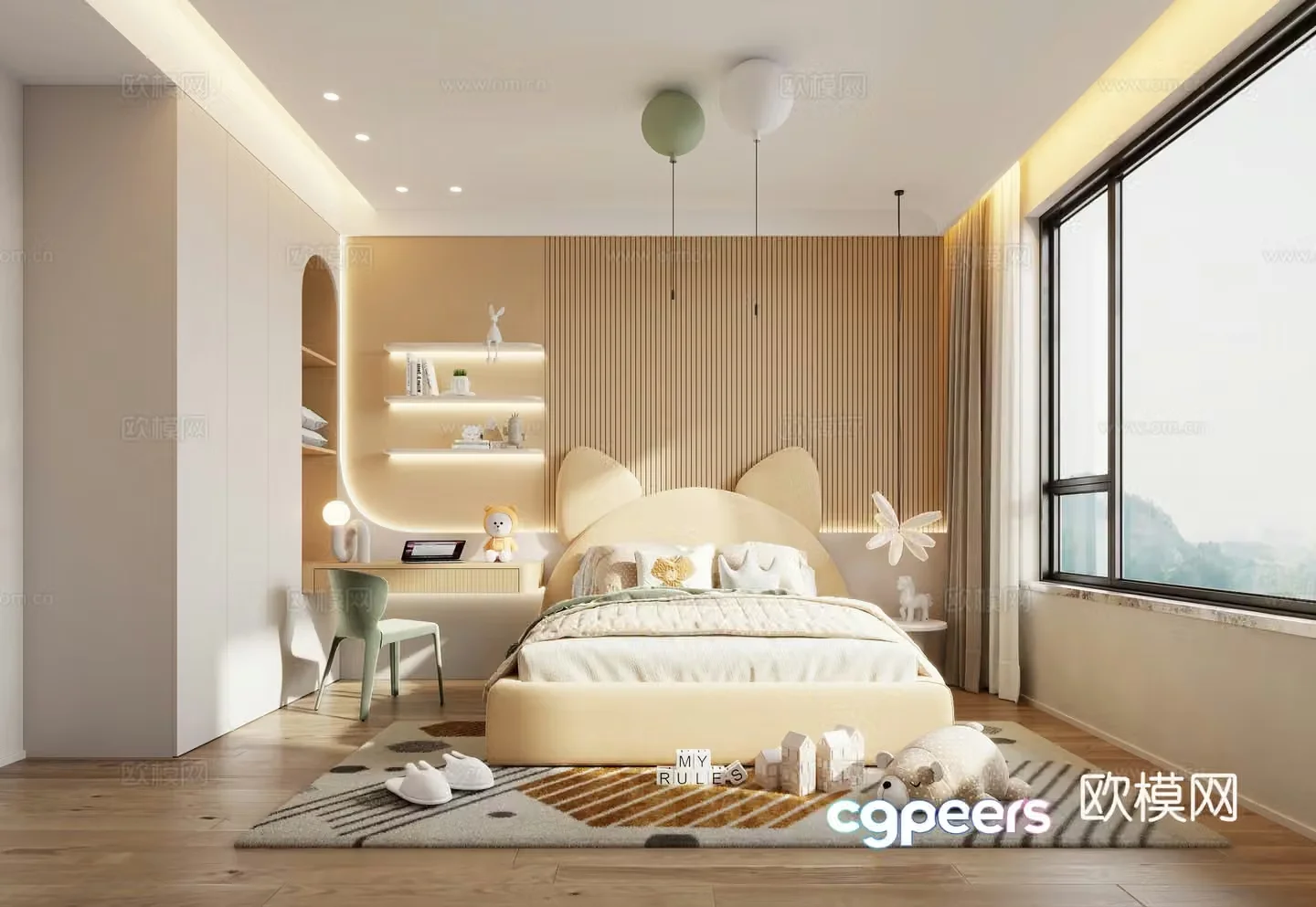 Modern daughter room 3d model
