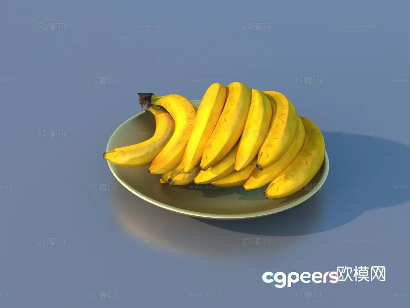 Banana fruit dish 3d model