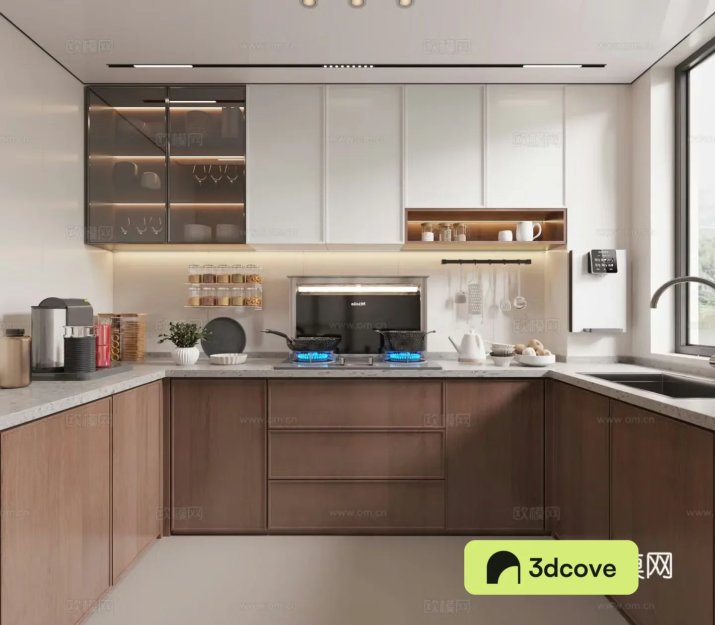Wasabi Middle Style Kitchen 3D Model