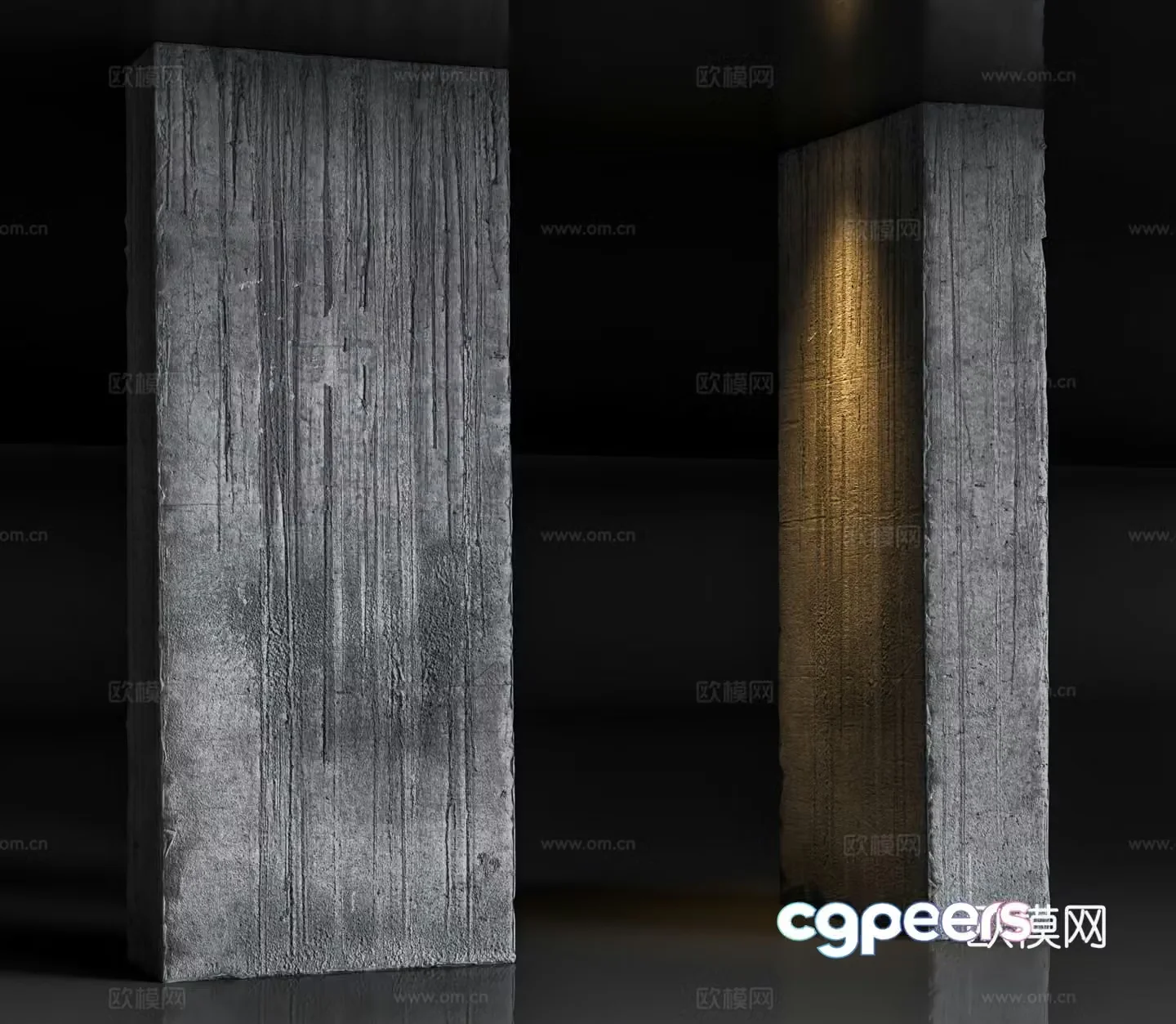 concrete column shear wall 3d model