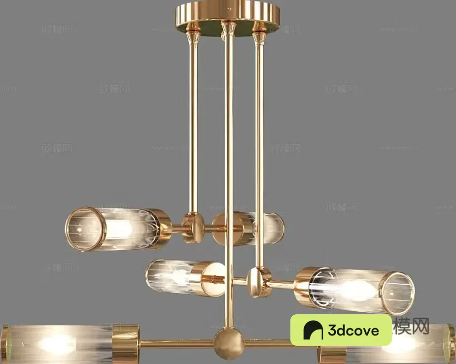 Light luxury chandelier living room chandelier glass chandelier