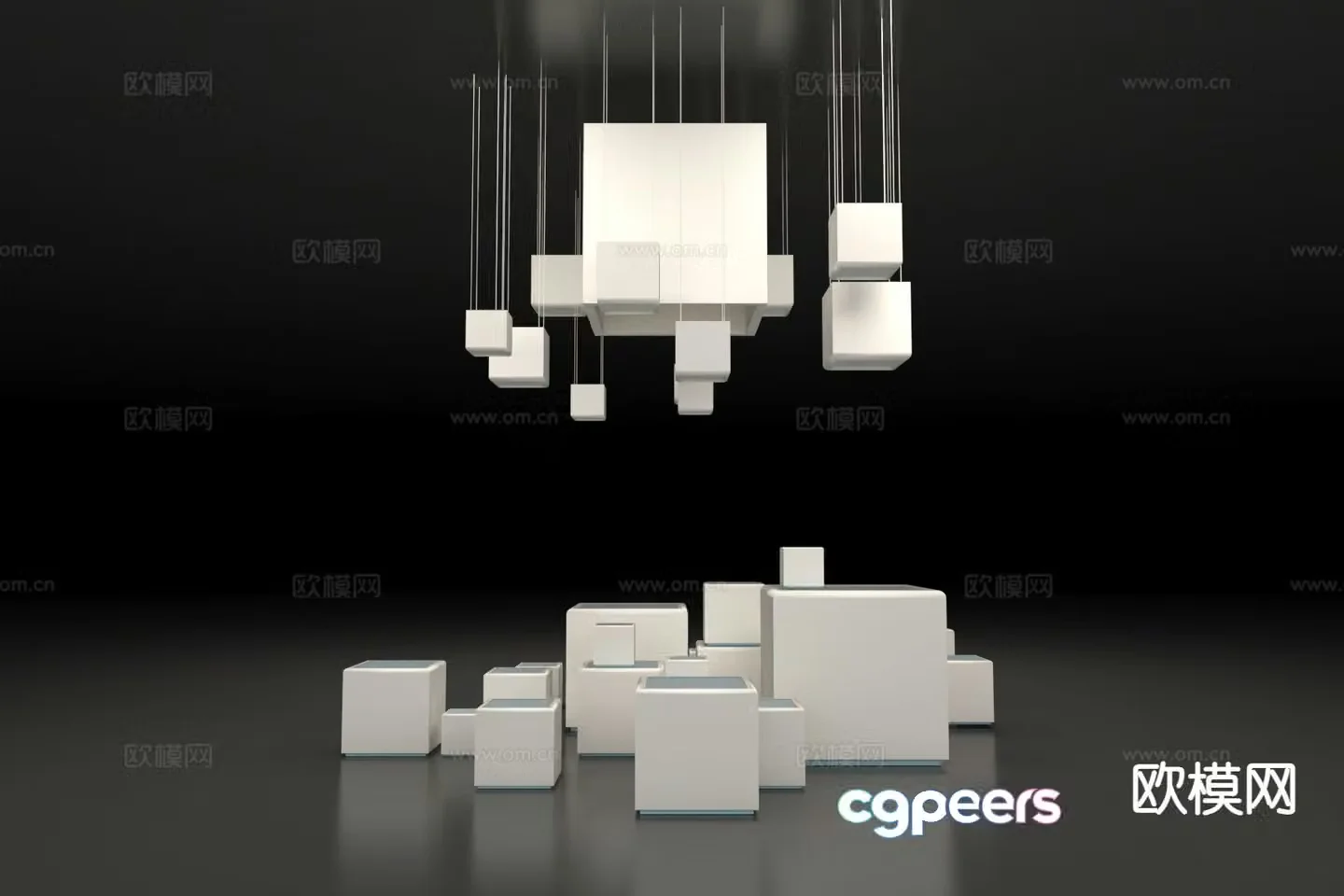 Modern showcase container 3d model