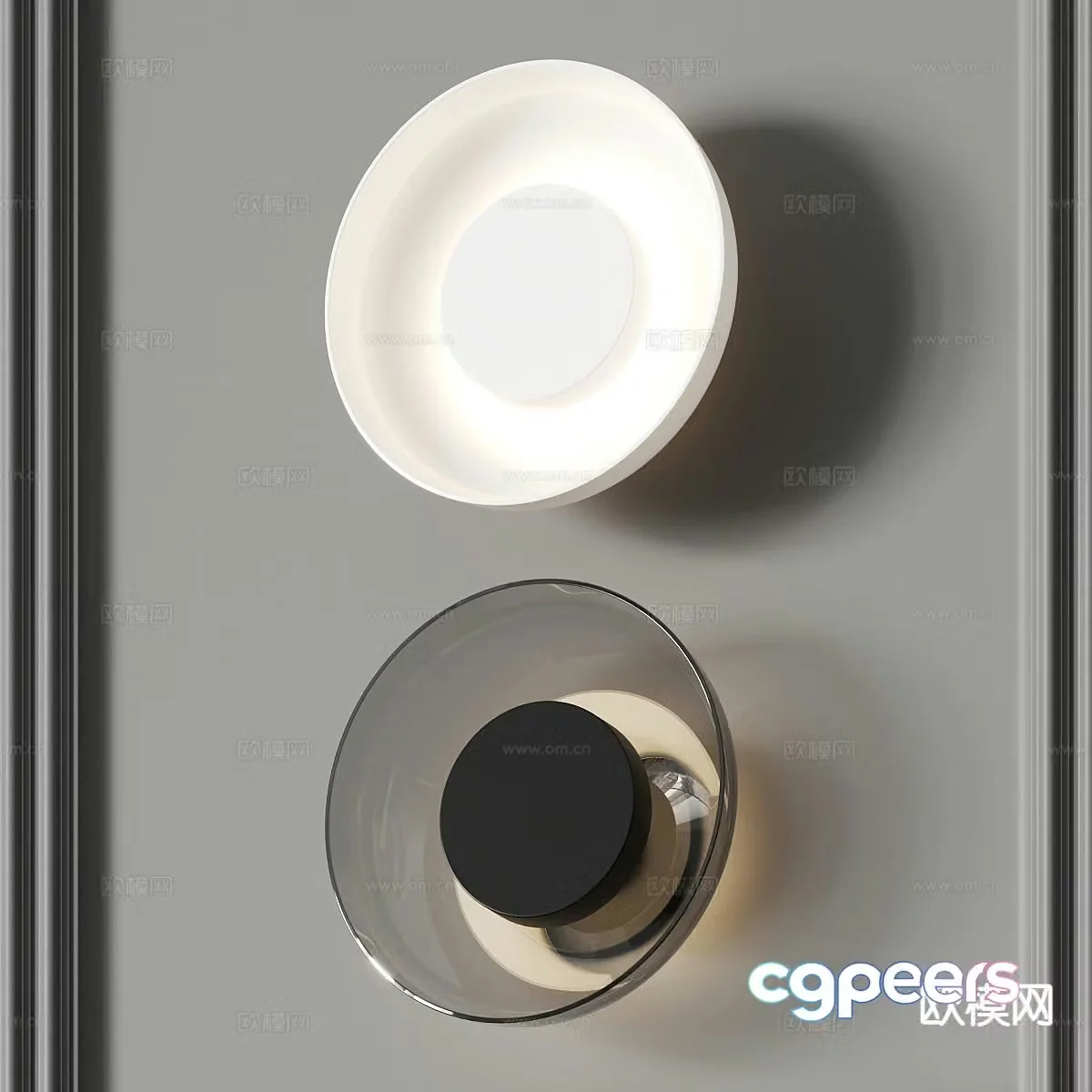Simple wall lamp 3d model