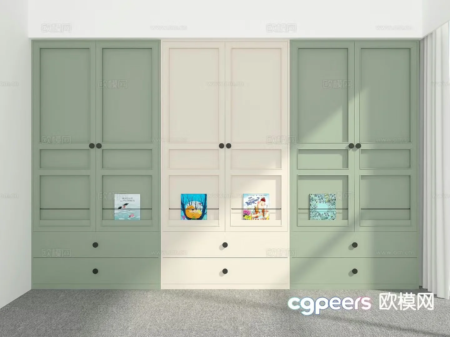 Modern wardrobe 3d model