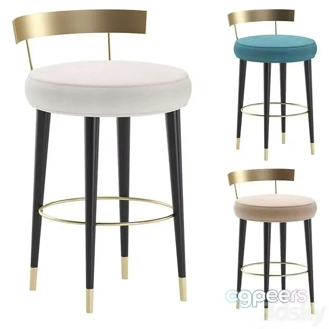 3ds Max Free – Bar Stool SAN TROPE by Cazarina Interiors 3 Colors Version Bar Stool SAN TROPE