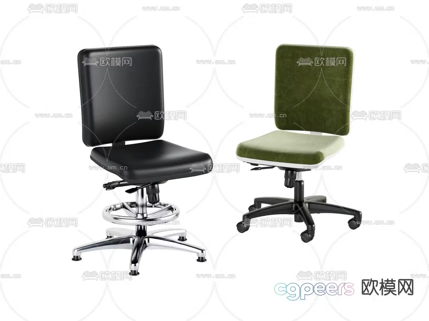 Modern computer chair seat 3d model