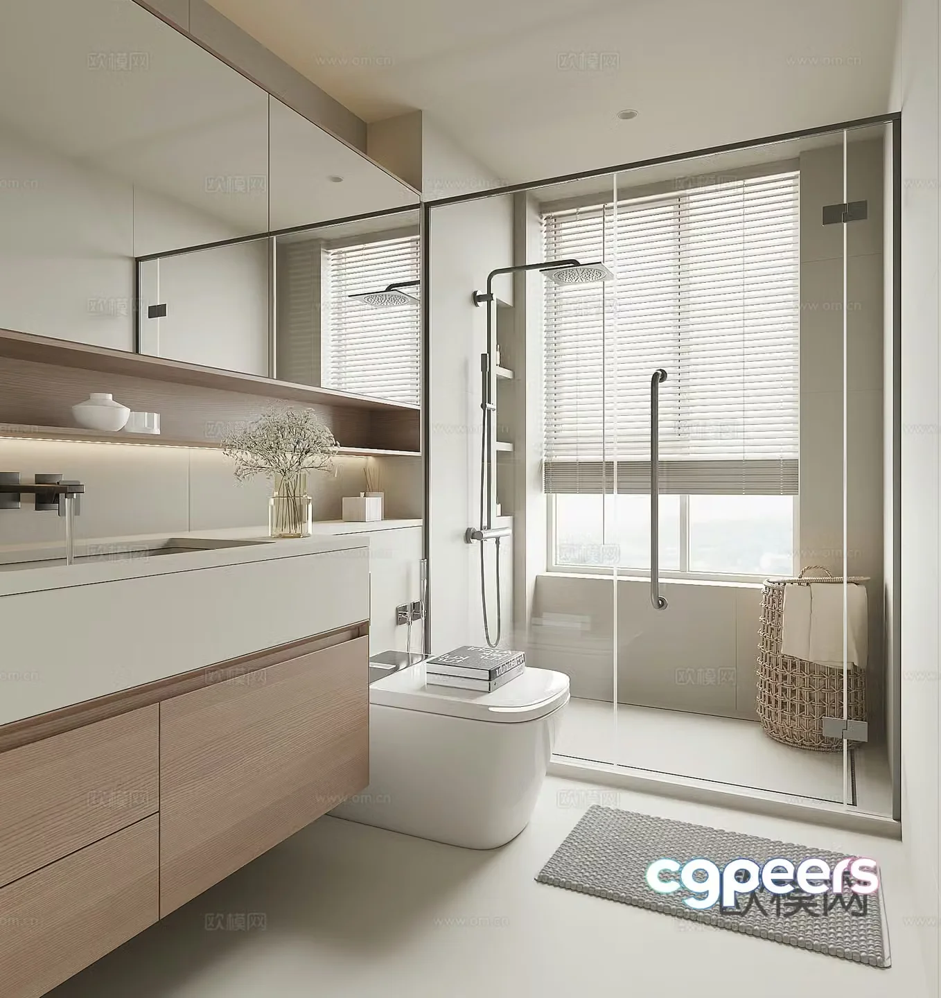 Modern bathroom bathroom 3d model