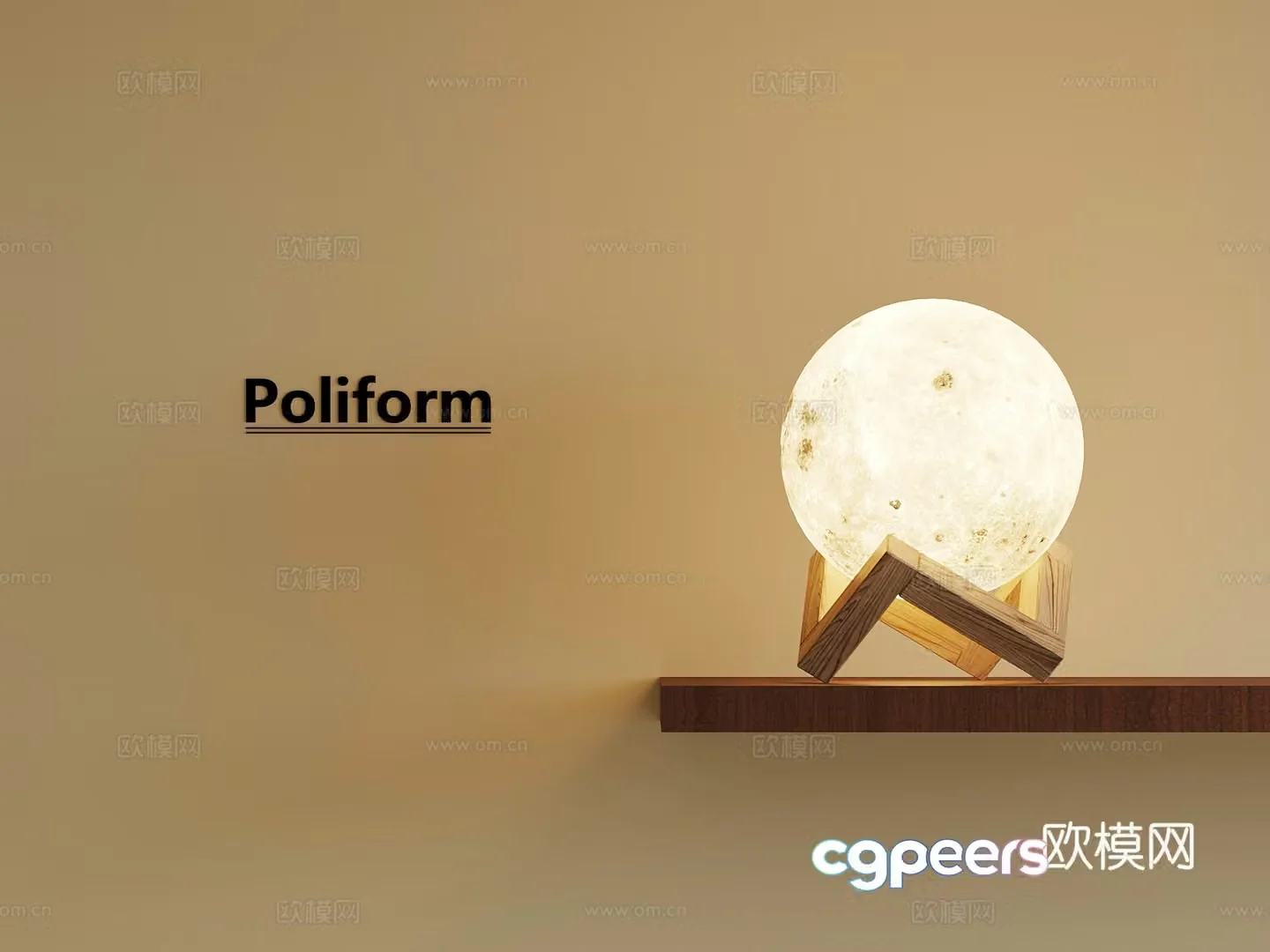 32 modern creative desk lamp moon desk lamp 3d model