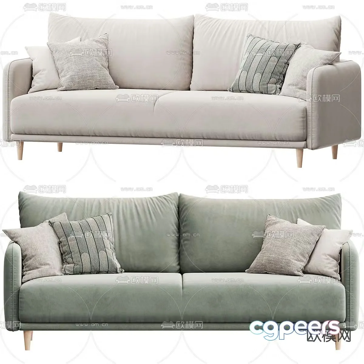 Double sofa 3d model