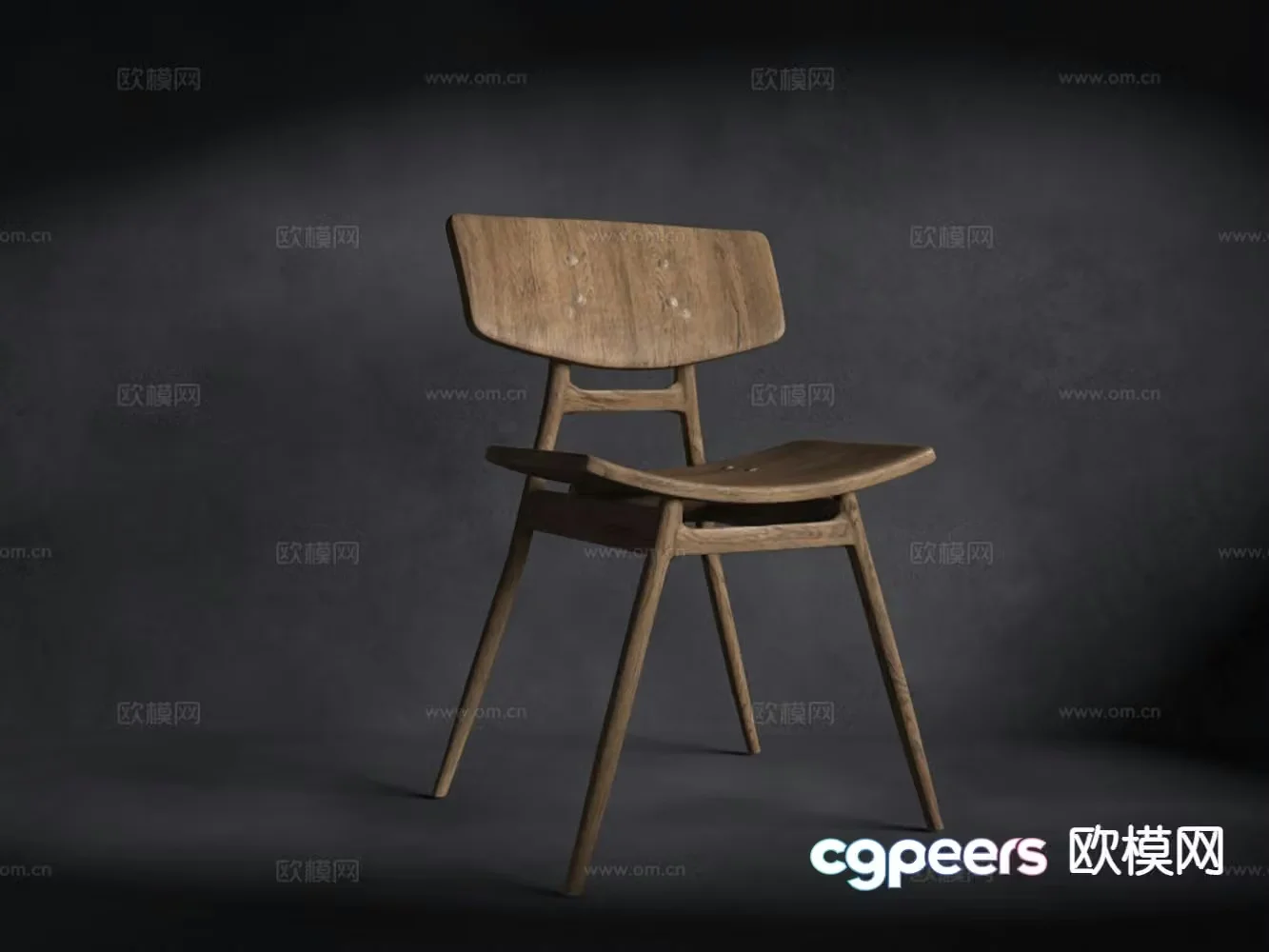 Wabi-sabi dining chair single chair chair leisure chair tea chair 3d model