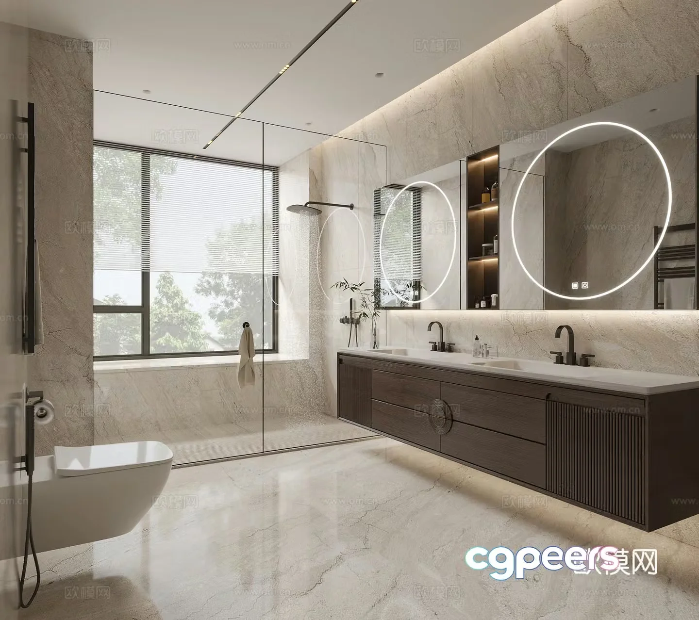 New Chinese bathroom 3D model