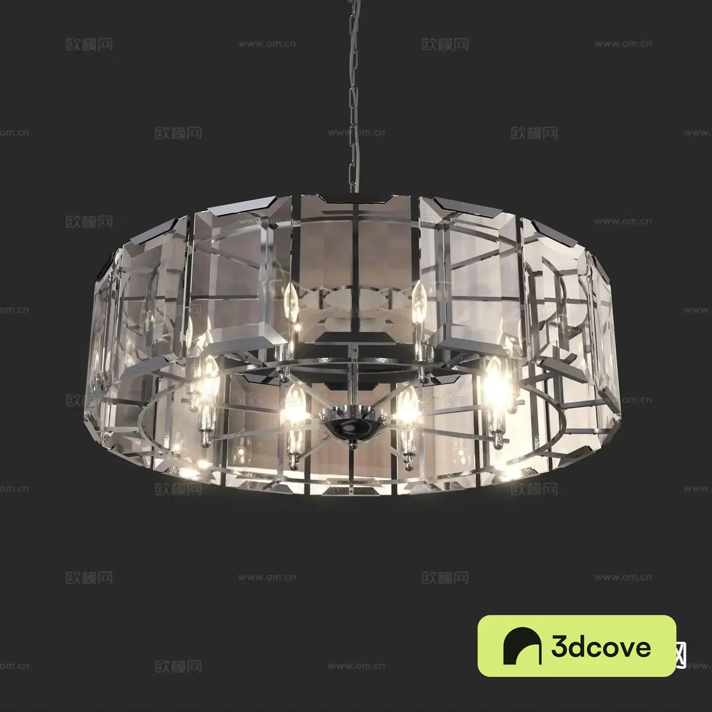 Simple European crystal chandelier
