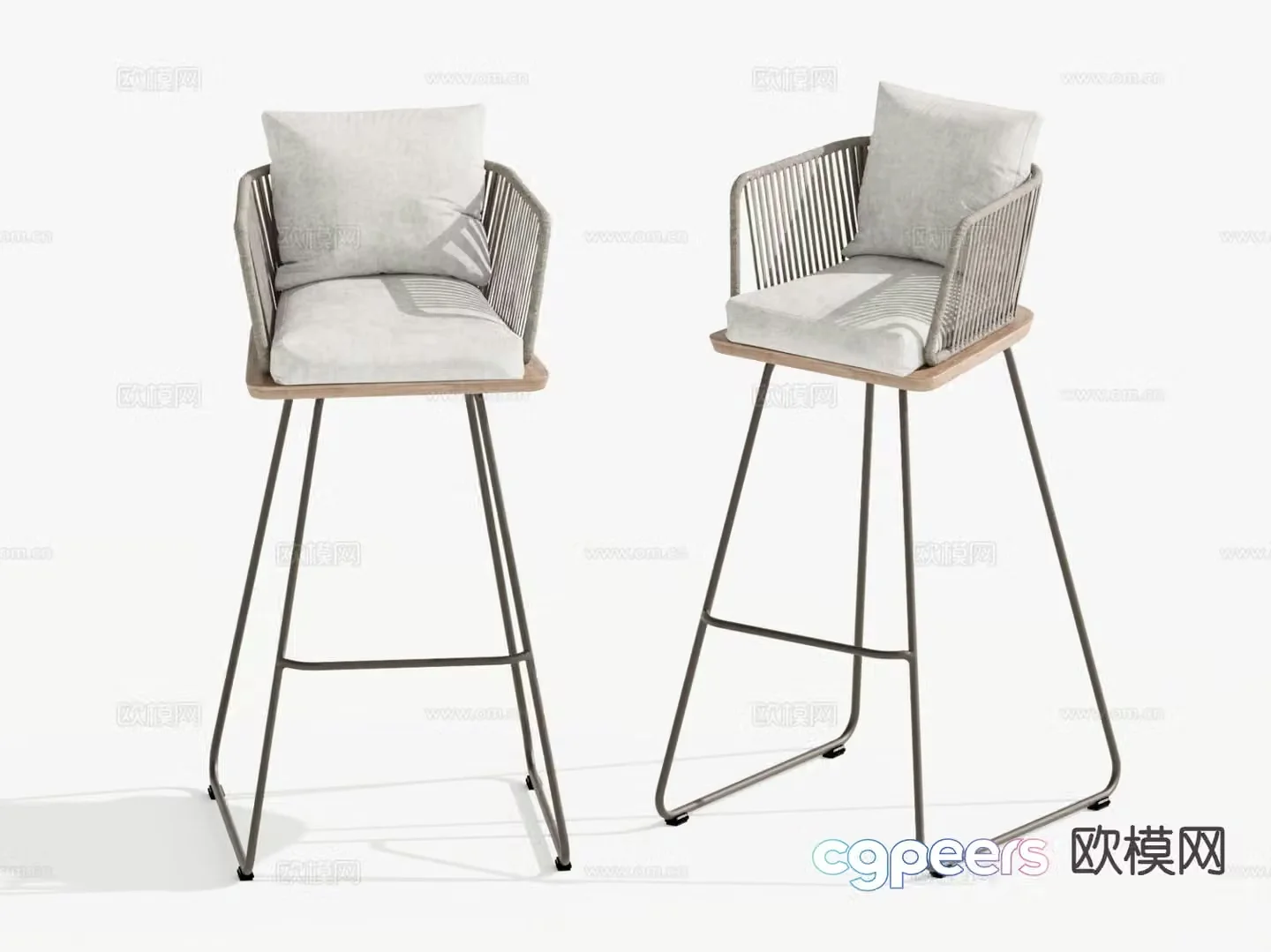 Modern bar stool high stool bar stool 3d model