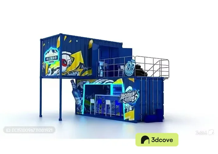 A Blue Shipping Container