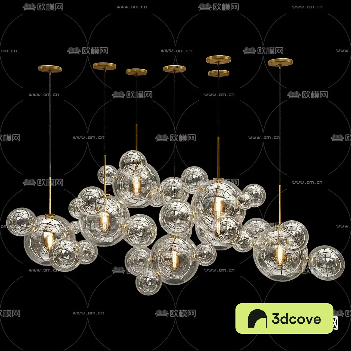 Multi-head chandelier Light bulb chandelier