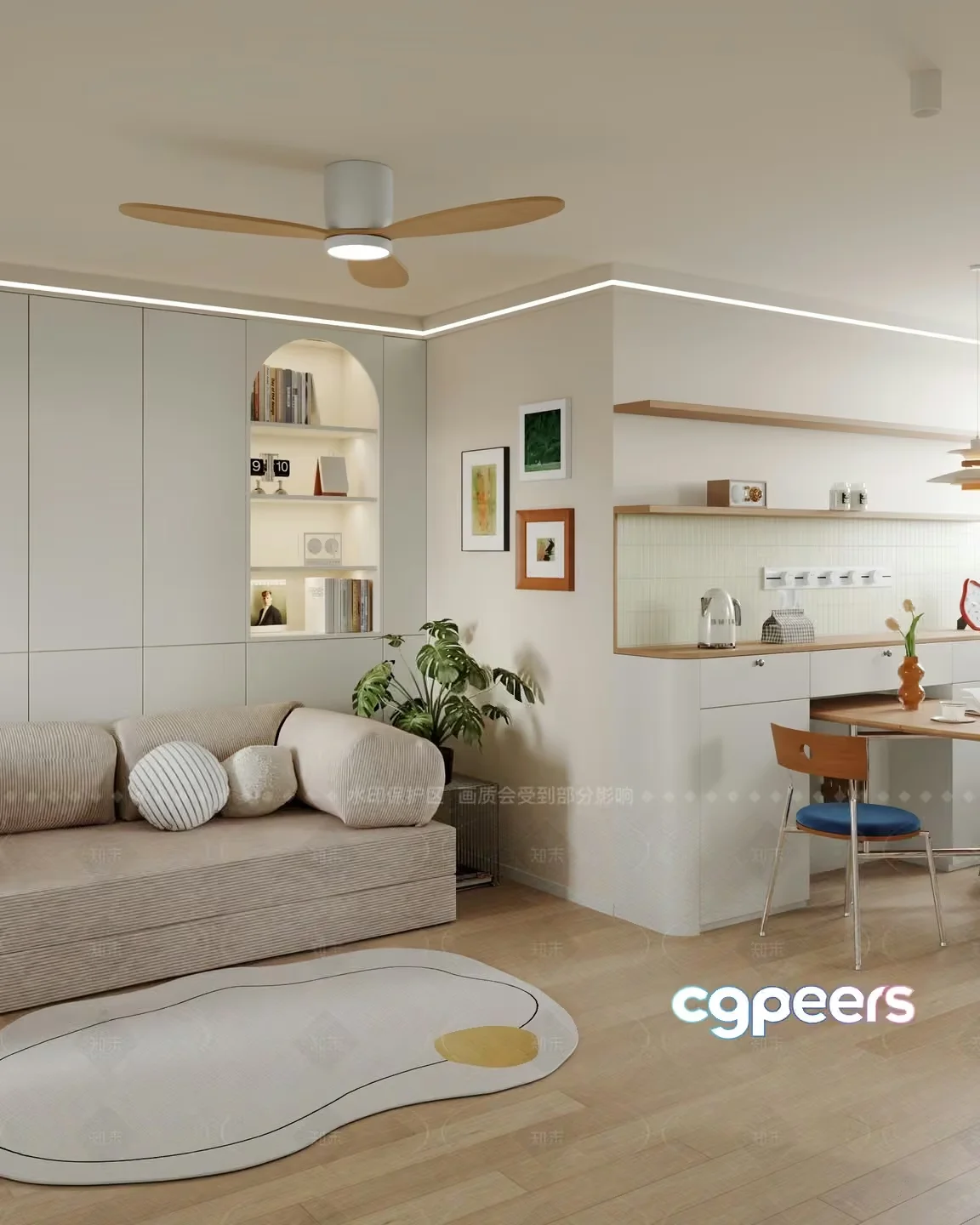 Modern Living Room 3D Model – 2003 – VRAY Render
