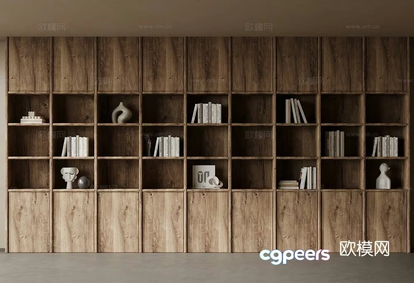 07 Jijifeng Bookcase 3D Model