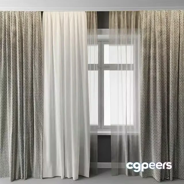 3ds Max Free – Curtains with window