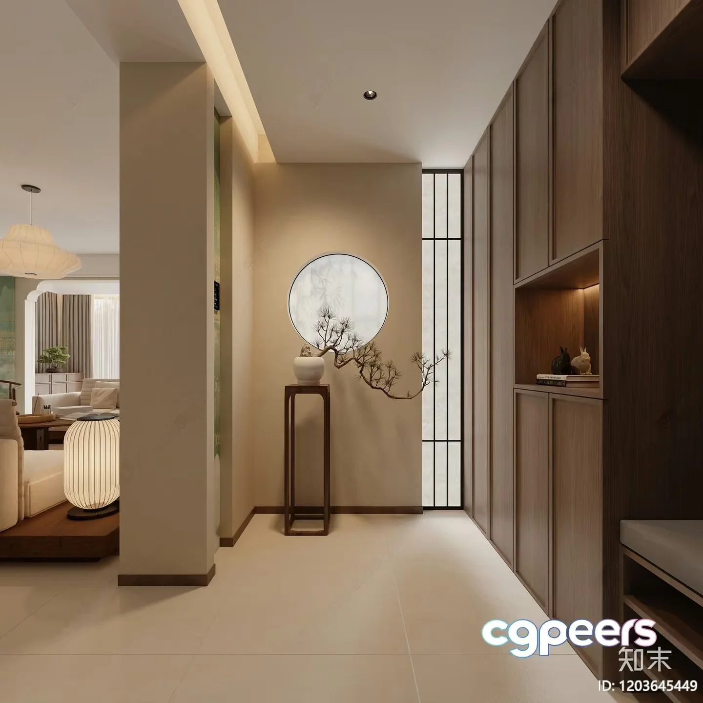 Modern Minimalist Hallway 3D Model – 1145 – CORONA Render